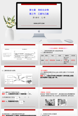 人教版高中化学必修二《第1课时　乙 醇》课件PPT模板
