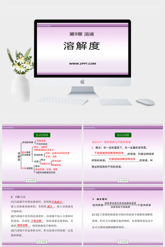 北京课改版九年级下册化学《溶解度》课件PPT模板