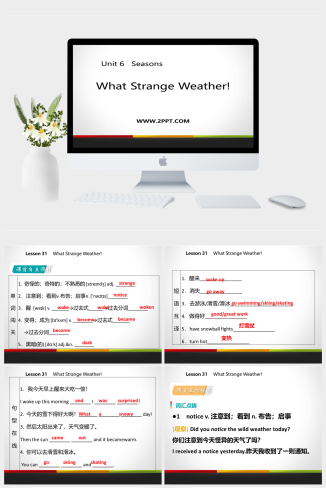 lesson31   What Strange Weather!-英语课件