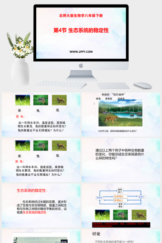 北师大版八年级下册生物《4生态系统的稳定性》课件PPT