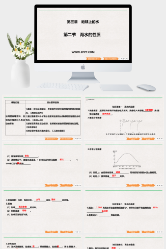 人教版高中地理必修一《3.2海水的性质》课件PPT模板