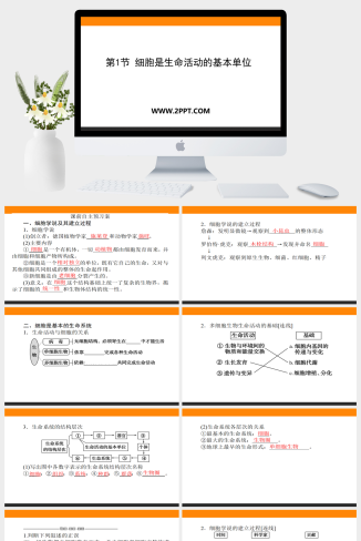 人教版高中生物必修一《第1节 细胞是生命活动的基本单