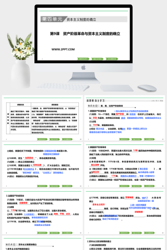 人教版高中历史下册《第9课 资产阶级革命与资本主义制