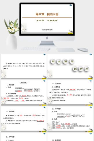 人教版高中地理必修一《19-20 第6章 第1节　气象灾害》课件PPT模板