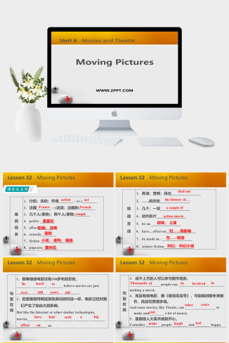 Lesson 32　Moving Pictures-英语课件