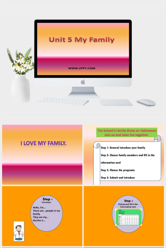 上海教育版英语三年级上册Unit 5《My family》ppt课件-英语课件