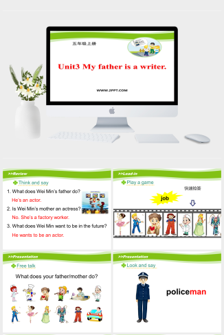 5My father is a writer-英语课件