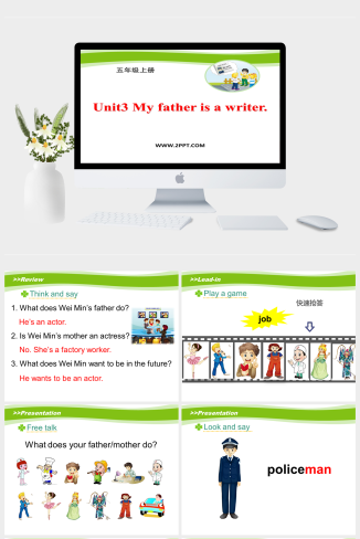 5 My father is a writer-英语课件