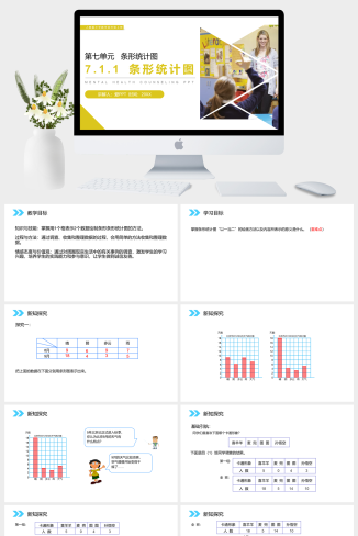 《条形统计图》人教版小学数学四年级上册PPT课件（第7.1