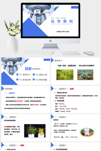 人教版九年级下册化学《化学肥料》课件PPT模板