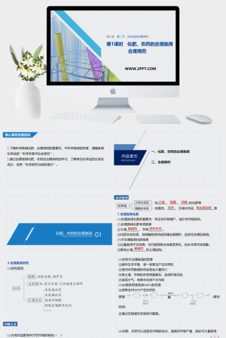 人教版高中化学必修二《第八章 第二节 第1课时 化肥、农药的合理施用》课件PPT模板