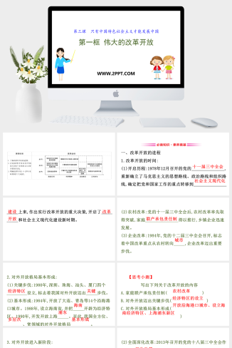 人教版高中政治必修一《第1框 伟大的改革开放》课件PP