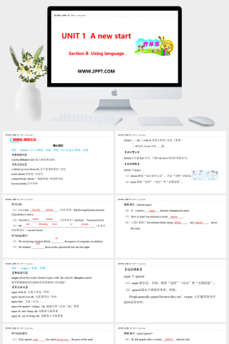 4UNIT 1Section B  Using language-英语课件