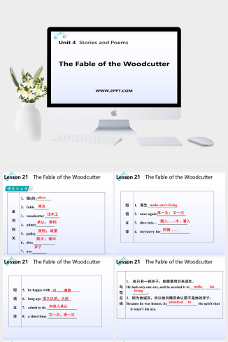 Lesson 21　The Fable of the Woodcutter-英语课件