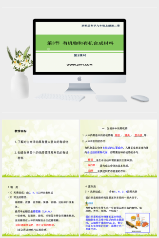 浙教版九年级上册科学2.3《有机物和有机合成材料》2第二课时优秀课件