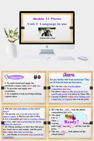 Module 11 Photos Unit 3 Language in use（共37张PPT）-