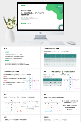 《二次函数y=a(x-h)^2的图象和性质》九年级数学初三上