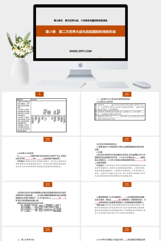 人教版高中历史下册《第17课　第二次世界大战与战后国际秩序的形成》课件PPT模板