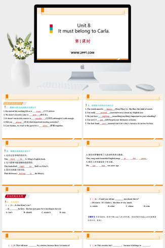 人教版九年级下册英语《Unit 8It must belong to Carl