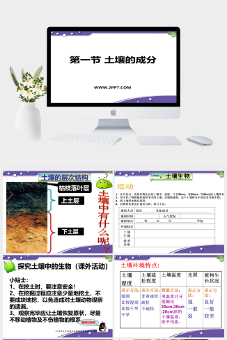 浙教版科学八下4.1《土壤的成分》ppt课件