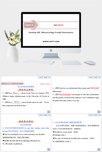 3　UNIT 5　 Section Ⅲ　Discovering Useful Structu