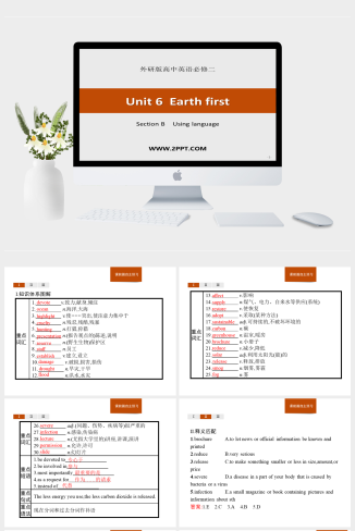 Unit 6　Section B　Using language-英语课件