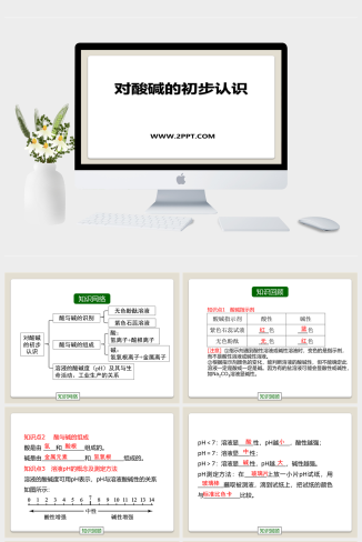 北京课改版化学九下11.1《对酸碱的初步认识》ppt复习