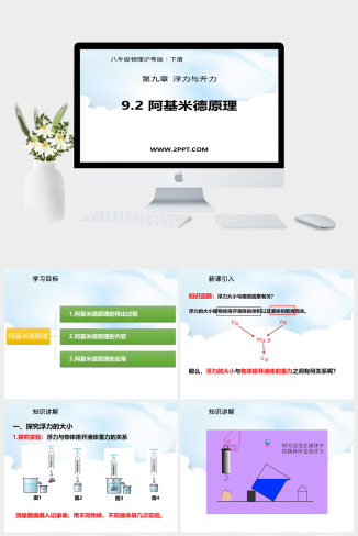 粤沪版八年级下册物理《9.2 阿基米德原理》课件PPT模