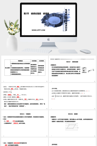 人教版高中物理必修三《第2节 磁感应强度 磁通量》课件PPT模板