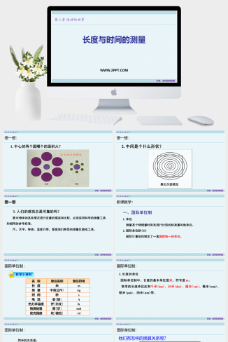 沪科版八年级全册物理《第二章第二节 长度与时间的测