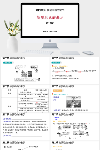 鲁教版九年级上册化学《1物质组成的表示》课件PPT模板