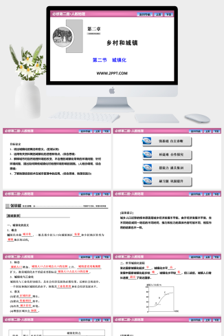 人教版高中地理必修二《第二章  第二节　城镇化》课件PPT模板