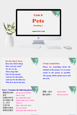 牛津译林版七年级下册Unit 8《Pets》（Reading 2）课件-英