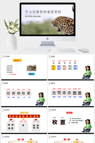 《什么比猎豹的速度更快》人教版五年级上册语文PPT课