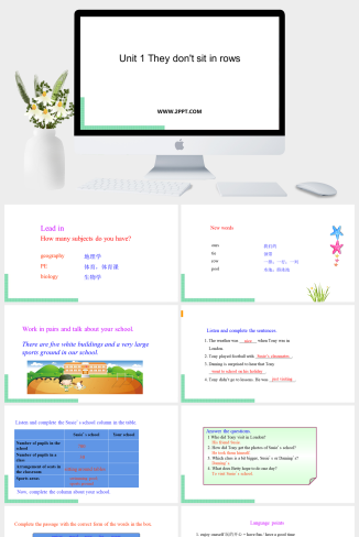 1They don't sit in rows-英语课件