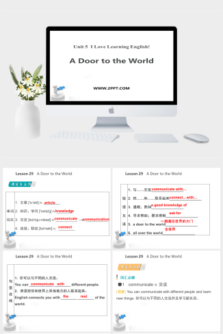 lesson29   A Door to the World-英语课件