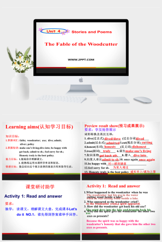 2The fable of the woodcutter-英语课件