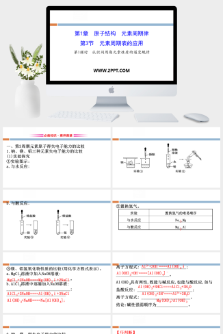 鲁科版高中化学必修二《第1课时　认识同周期元素性质的递变规律》课件PPT模板