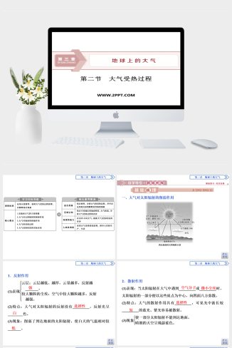湘教版高中地理必修一《第二节　大气受热过程(1)》课件PPT模板