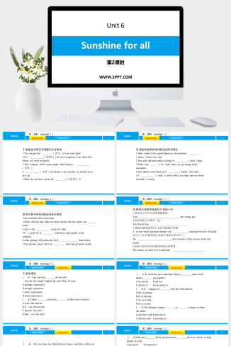 Unit 6《Sunshine for all》第二课时(2)-英语课件