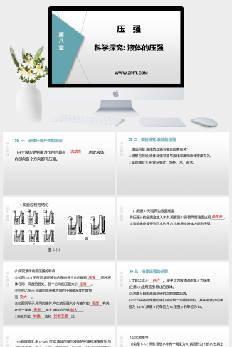 沪科版八年级全册物理《2科学探究：液体的压强》课件PPT