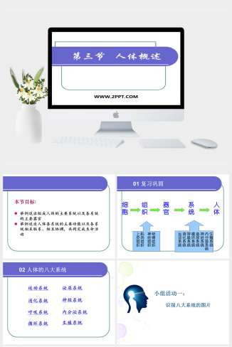 苏教版七年级下册生物《1人体概述》课件PPT模板