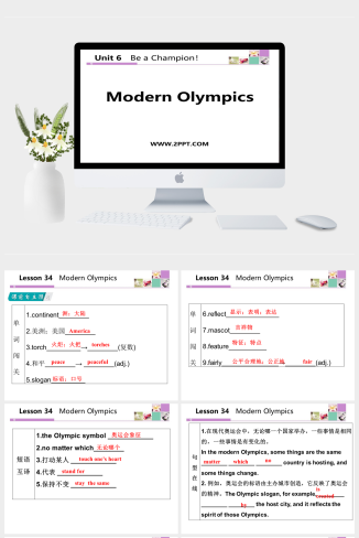 lesson34Modern Olympics-英语课件