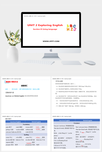 Section B Using language -英语课件