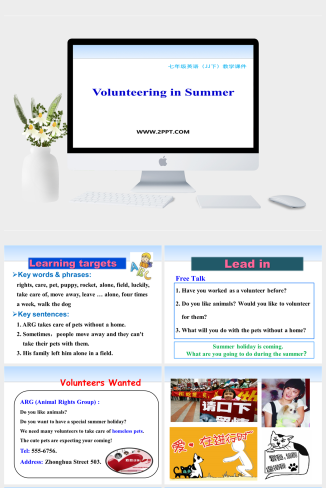 Lesson 44Volunteering in Summer-英语课件