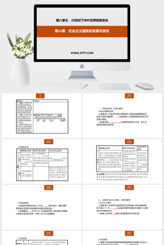 人教版高中历史下册《第20课　社会主义国家的发展与变化》课件PPT模板
