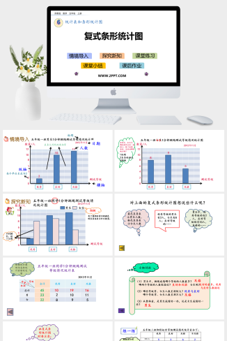 9统计表和条形统计图课件PPT模板