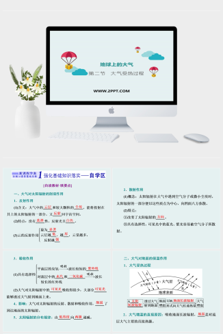 湘教版高中地理必修一《第二节　大气受热过程》课件PPT模板