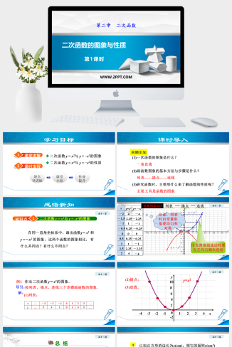 2.2.1  二次函数y=x2与y=-x2的图象与性质课件PPT模板