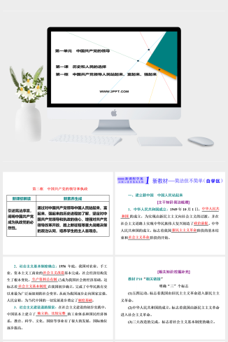 人教版高中政治必修三《第一课  第二框　中国共产党的领导和执政》课件PPT模板
